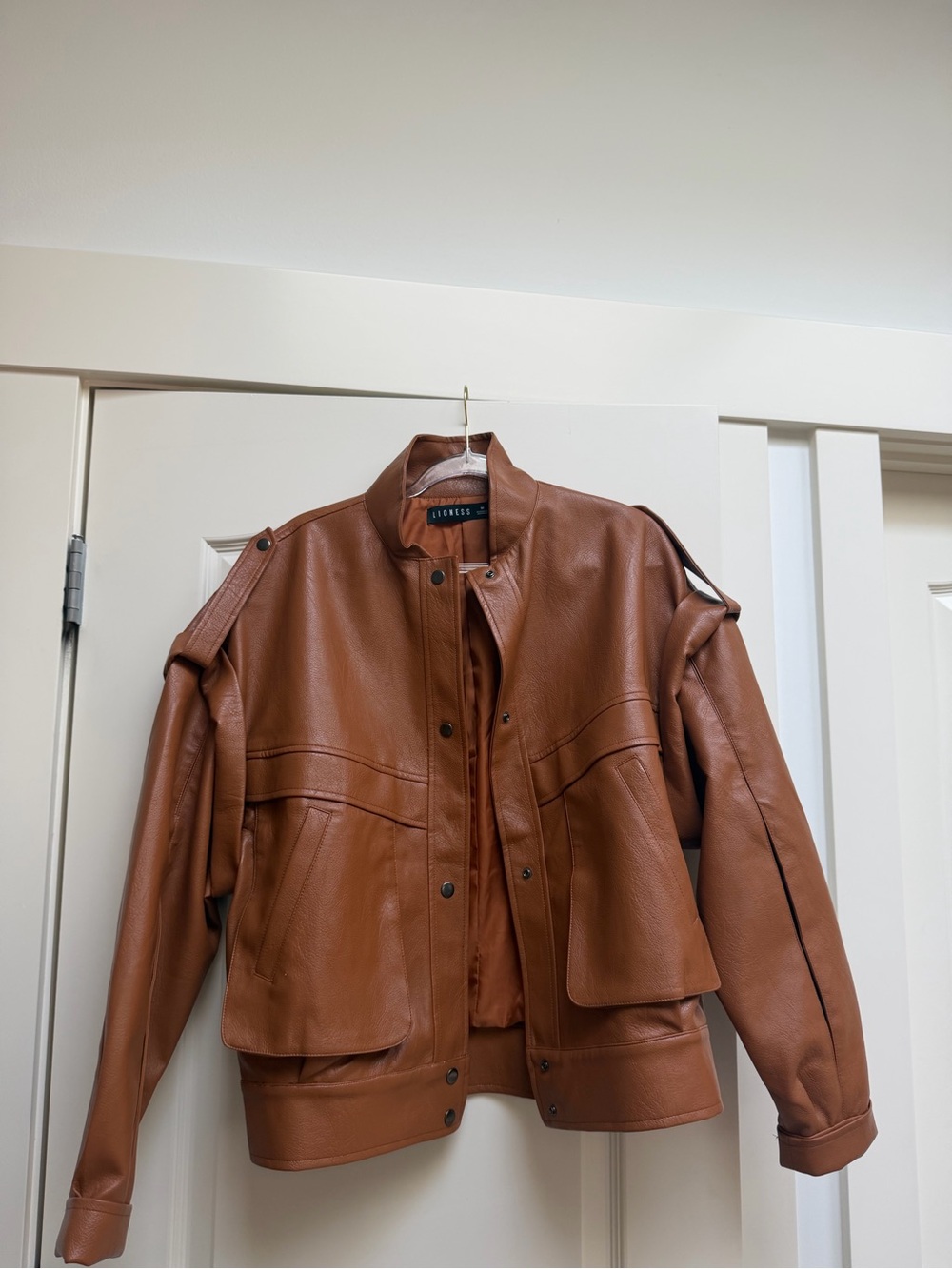 Lioness Cognac Leather Jacket